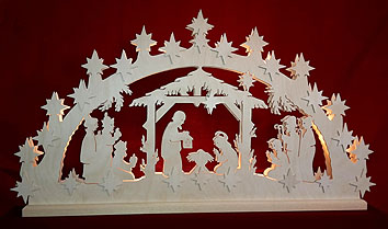 Double Arch Schwibbogen Nativity by Michael Mueller